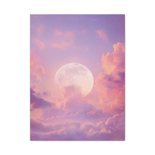 Dreamy Celestial Moon Clouds Wall Art & Canvas Print