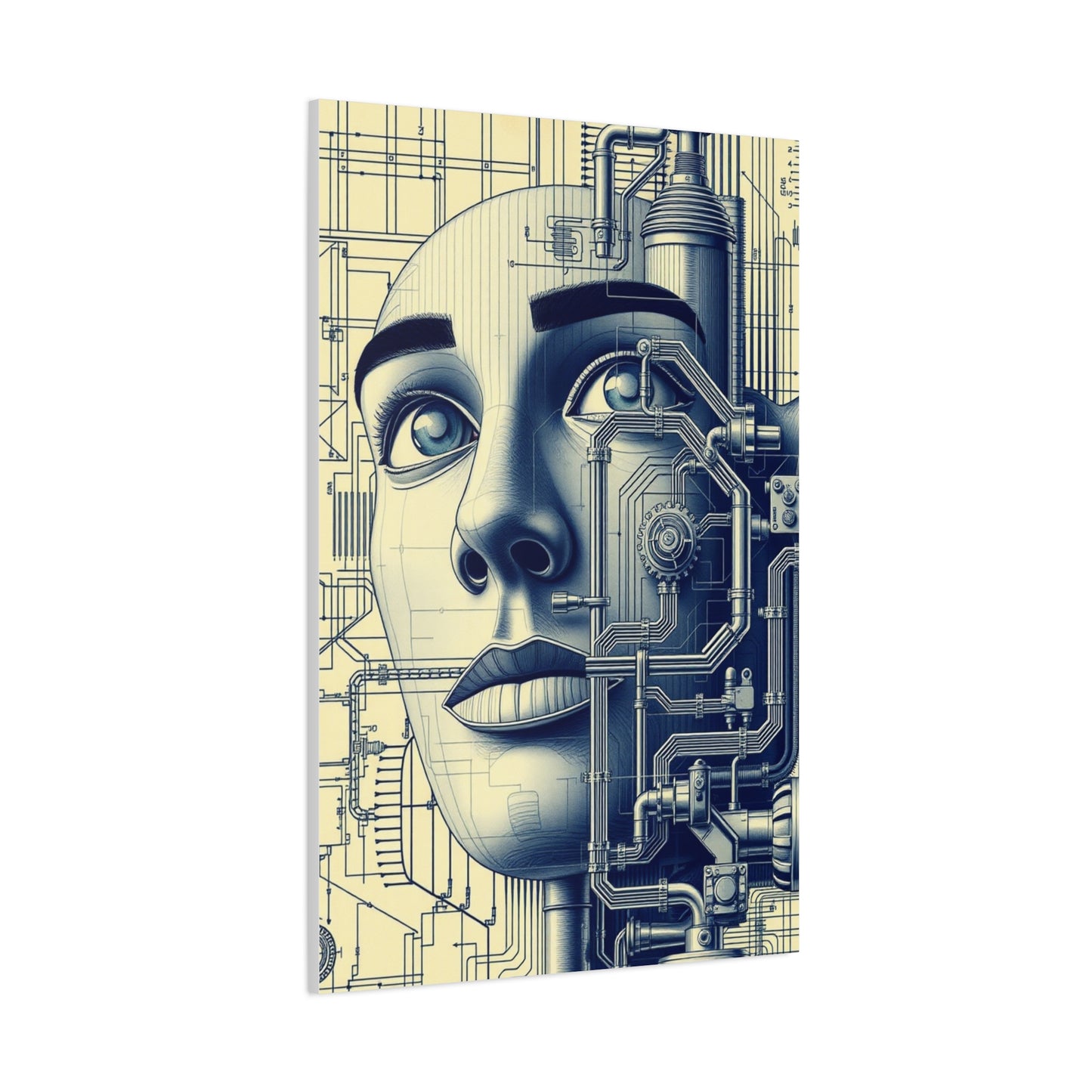 Engineering & Machinery Blueprints Art Luxury Canvas Wall Art & Canvas Print