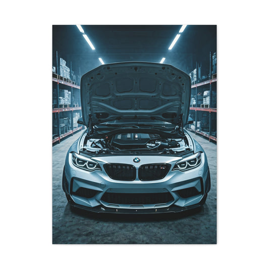 BMW M2 Industrial Workshop Lighting Wall Art & Canvas Prints