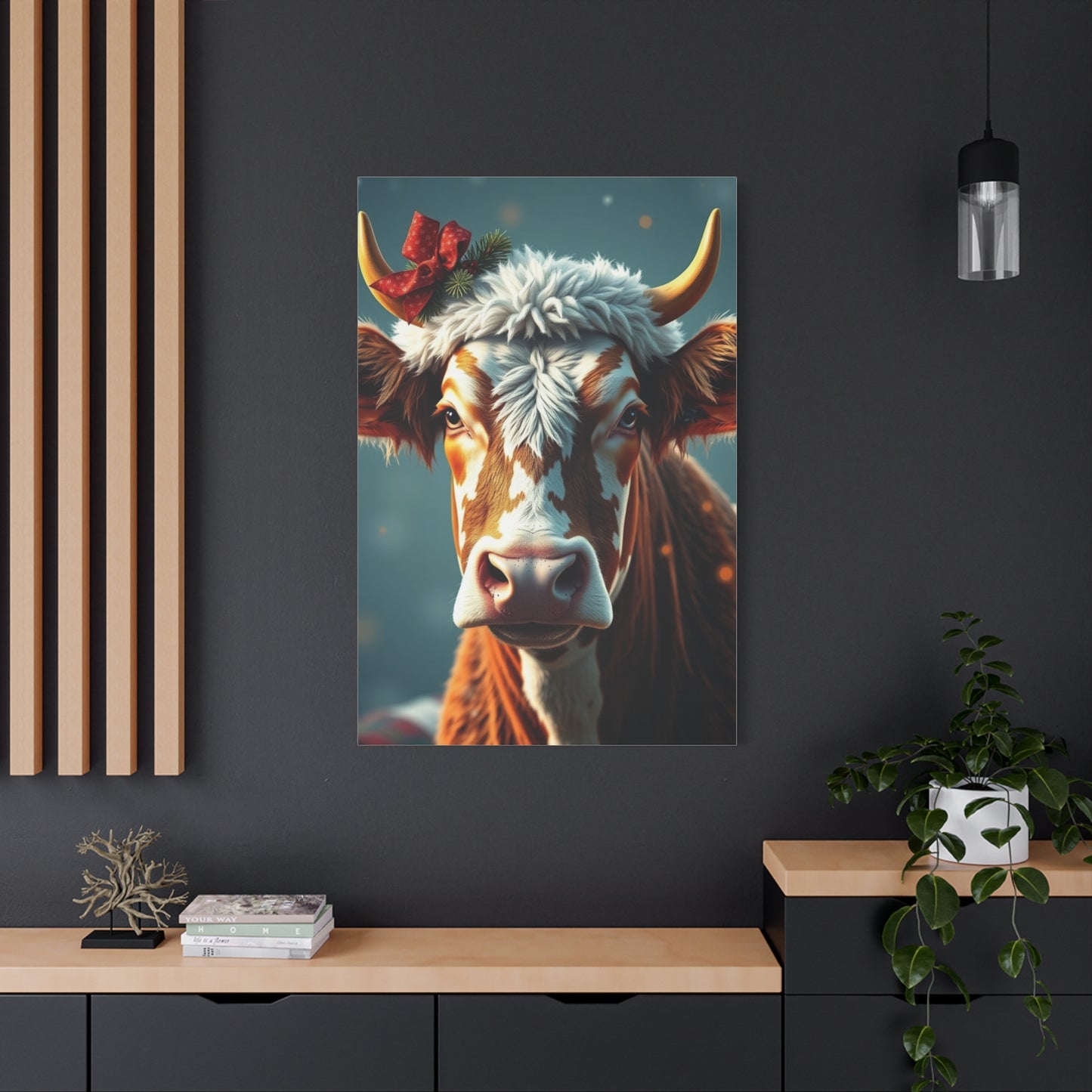 Masterpiece Christmas Cow Art Vision Wall Art & Canvas Print