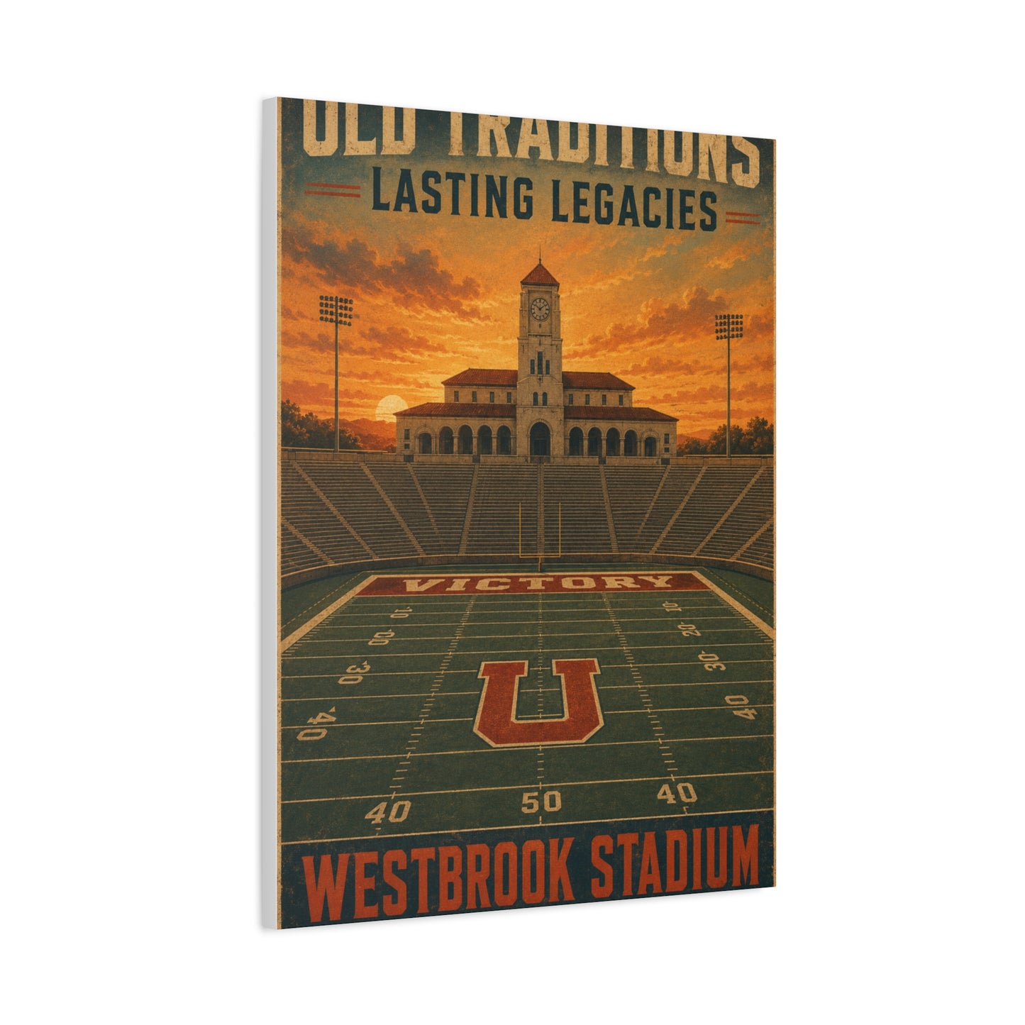 Vintage Stadium Legacy Sports Wall Art & Canvas Print