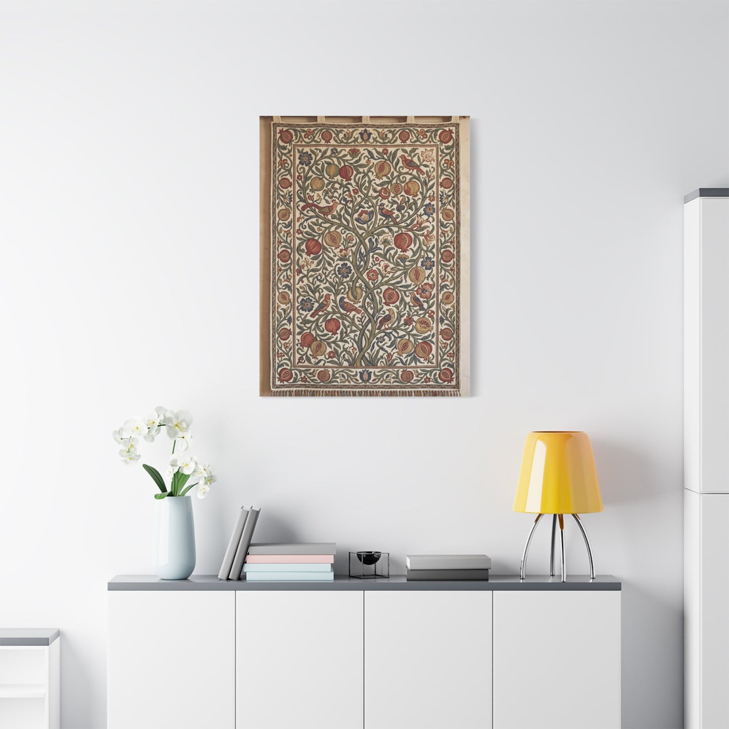 Medieval Floral Tree Tapestry Wall Art & Canvas Print