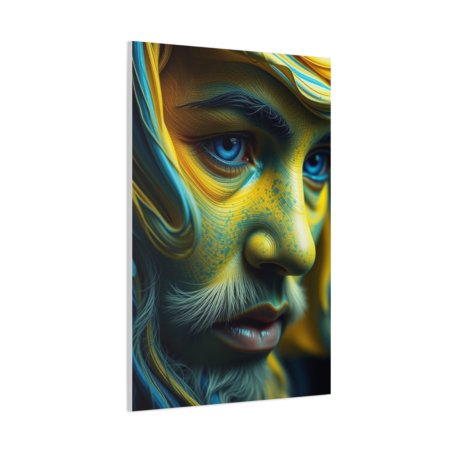 Vision Blue & Yellow Art Art Wall Art & Canvas Print