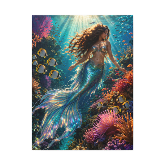 Coral Reef Luminous Mermaid Paradise Wall Art & Canvas Print