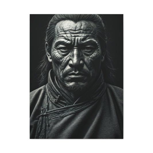 Face of Time Black & White Portrait Wall Art & Canvas Prints