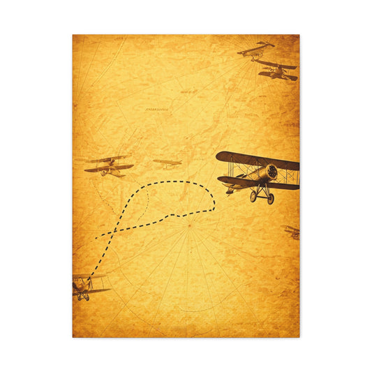 Vintage Aviation Flight Path Wall Art & Canvas Prints