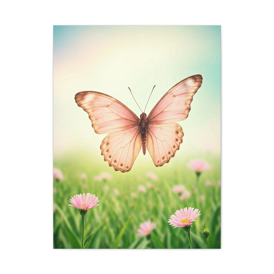 Blush Meadow Butterfly Elegance Wall Art & Canvas Prints