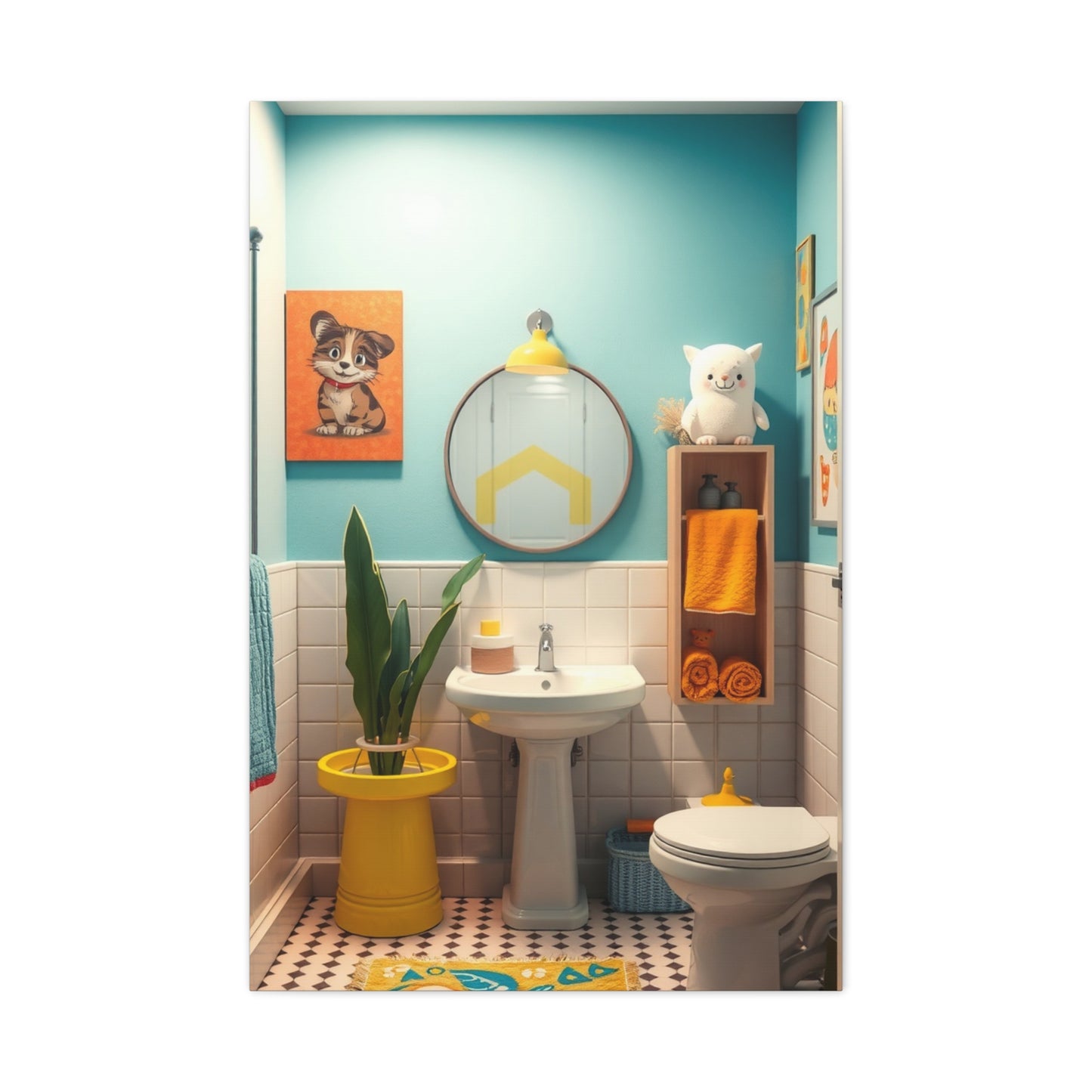 Supreme Kid’s Bathroom Art Collection Wall Art & Canvas Print