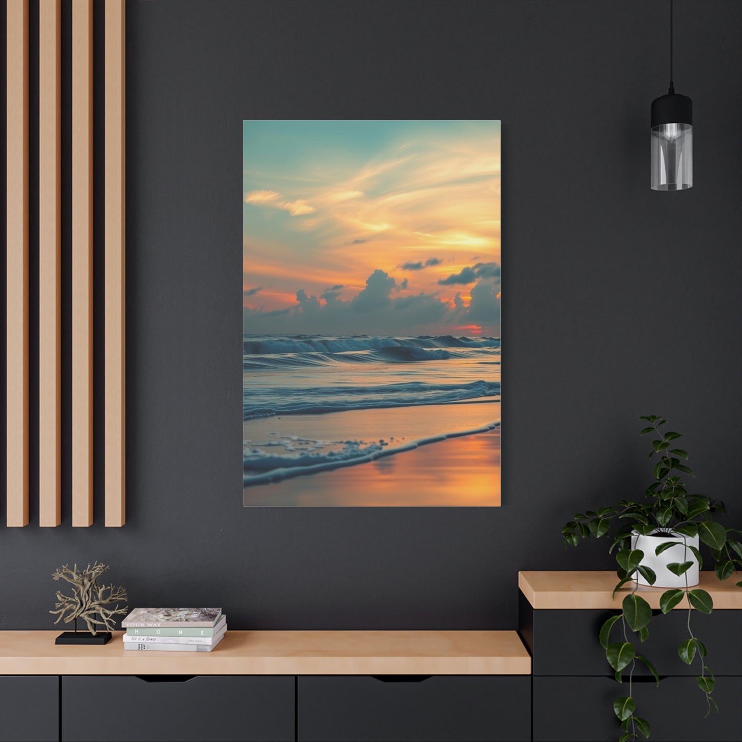 Elite Beach Sunrise and Sunset Art Vision Wall Art & Canvas Print