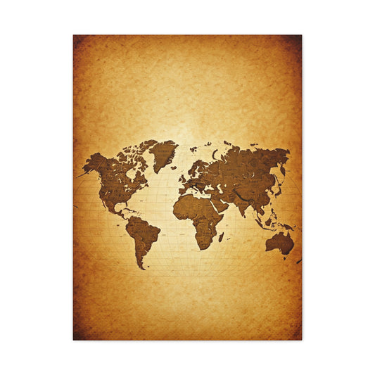 Vintage Portrait Map Fusion Wall Art & Canvas Prints