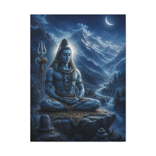 Shiva Himalayan Meditation Wall Art & Canvas Print