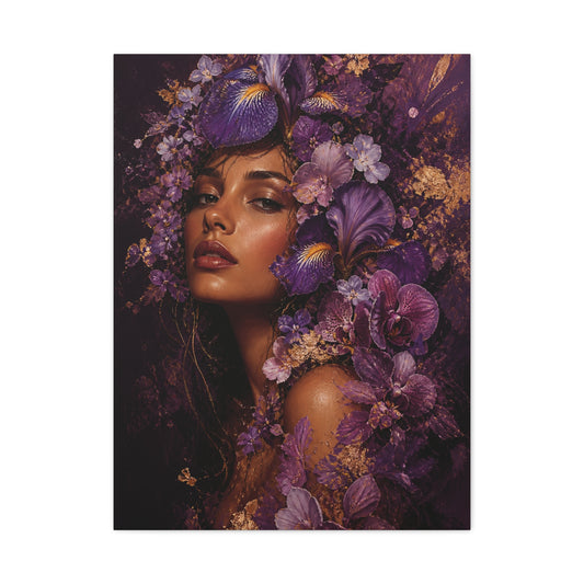 Floral Crown Muse Portrait Wall Art & Canvas Print