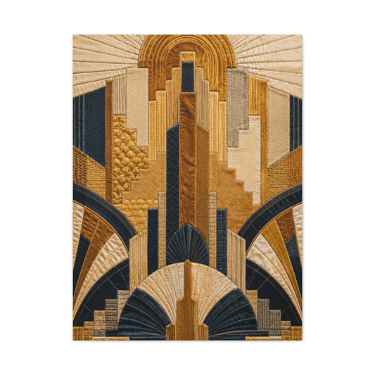 Art Deco Textile Geometric Tapestry Wall Art & Canvas Print