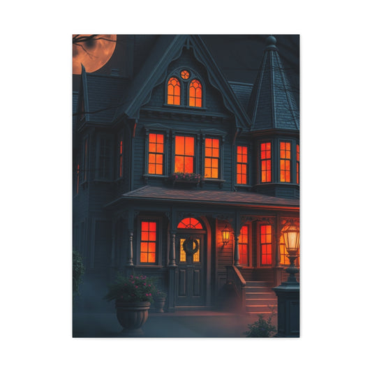 Haunted House Art Luxury Canvas Wall Art & Canvas Print