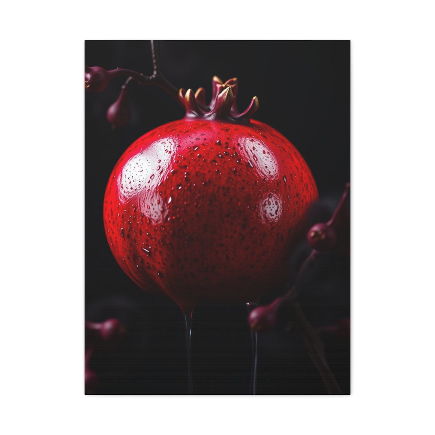 Pomegranate Noir Wall Art Luxury Canvas Wall Art & Canvas Print