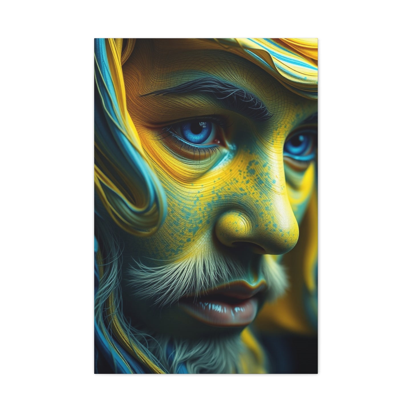 Vision Blue & Yellow Art Art Wall Art & Canvas Print