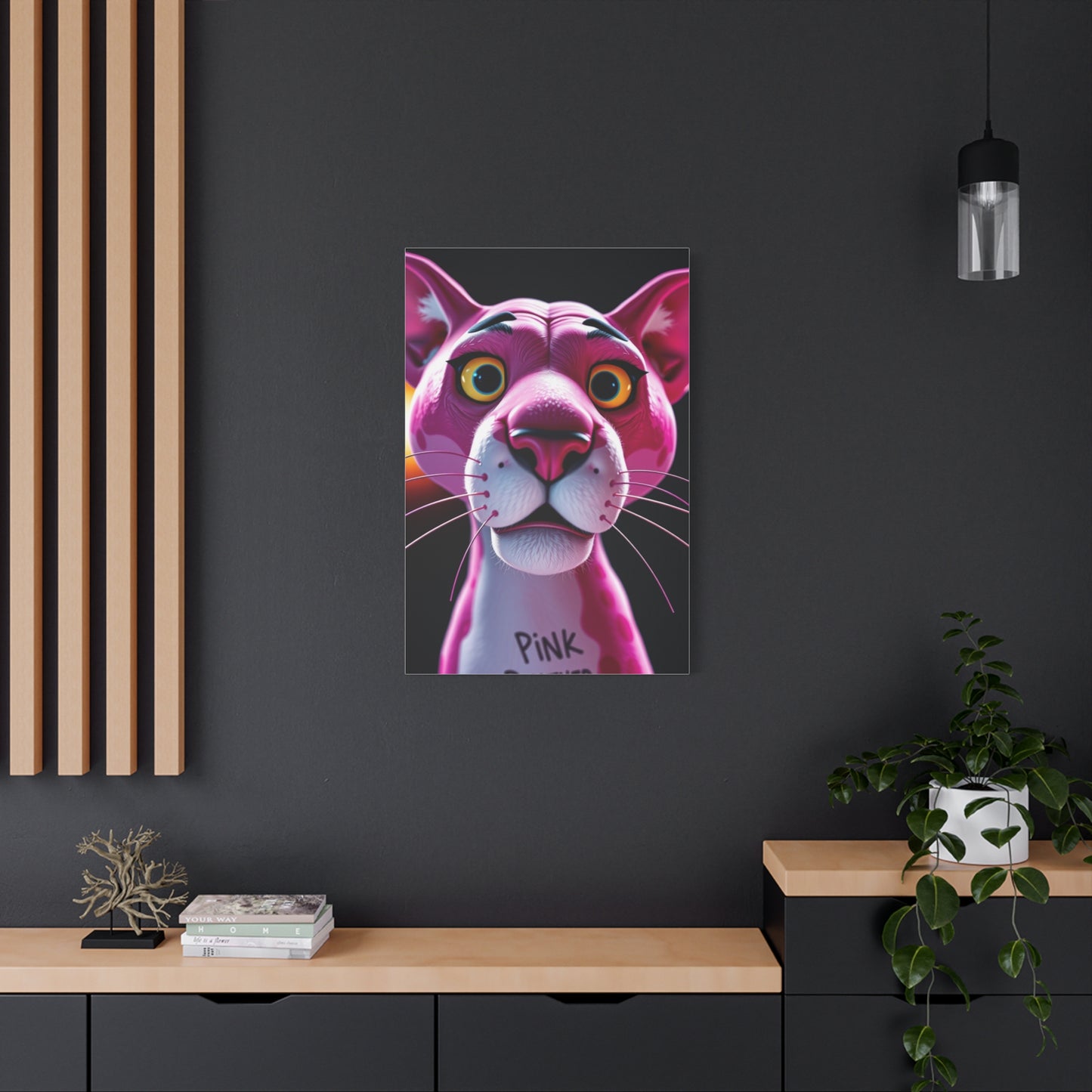 Pink Grace Panther Canvas Wall Art & Canvas Print