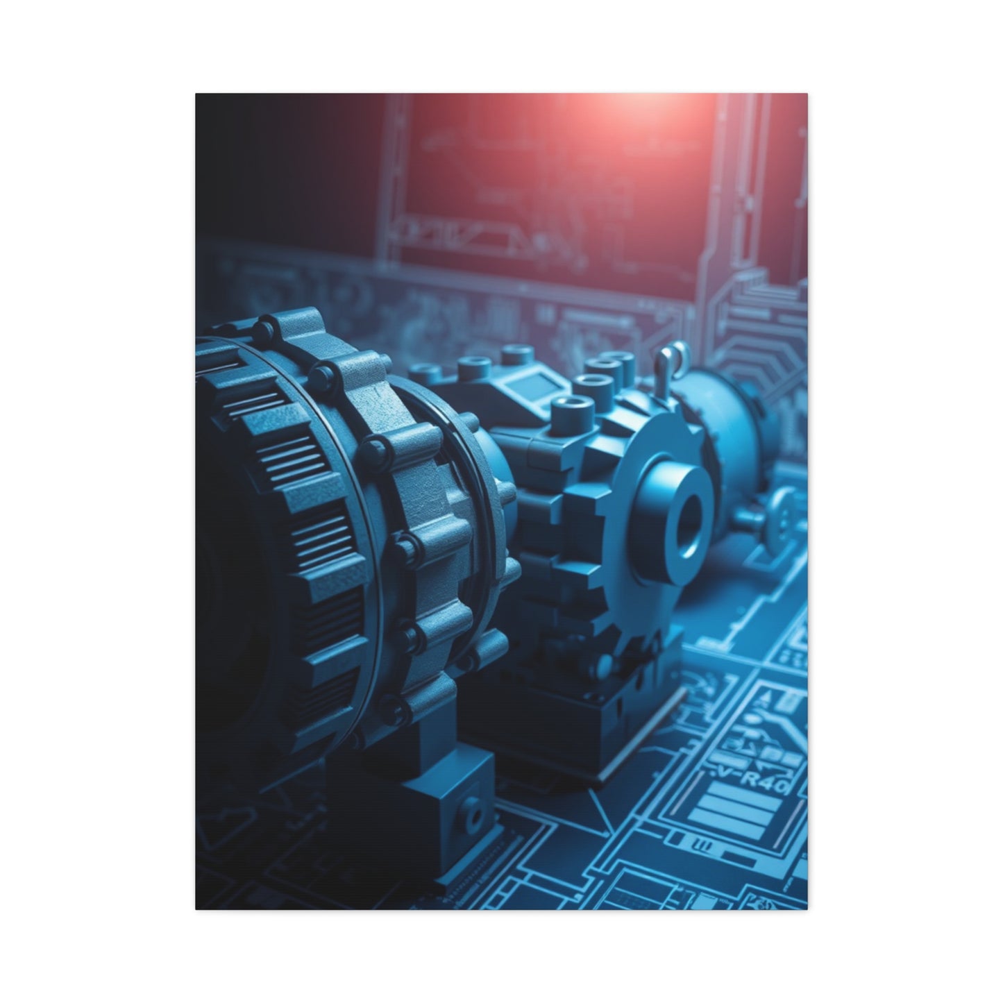 Supreme Engineering & Machinery Blueprints Art Collection Wall Art & Canvas Print