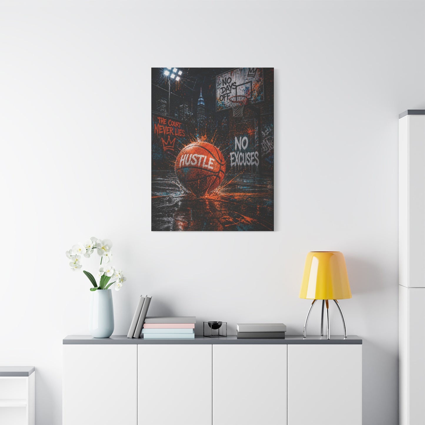 Street Basketball Hustle Graffiti Street Wall Art & Canvas Print