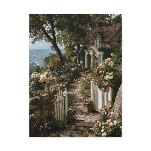 Cottage Garden Entrance Path Wall Art & Canvas Print