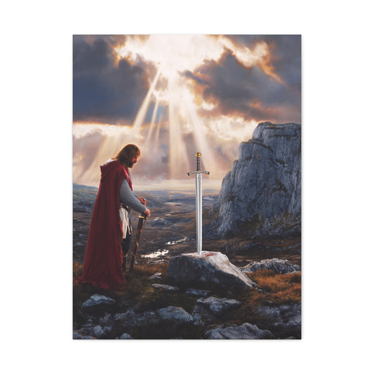 King Arthur and the Sword Excalibur Sacred Moment Wall Art & Canvas Print