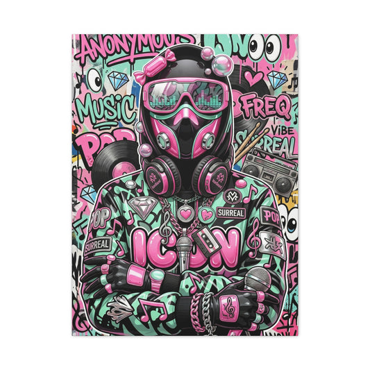 Pop Graffiti Music Icon Wall Art & Canvas Print