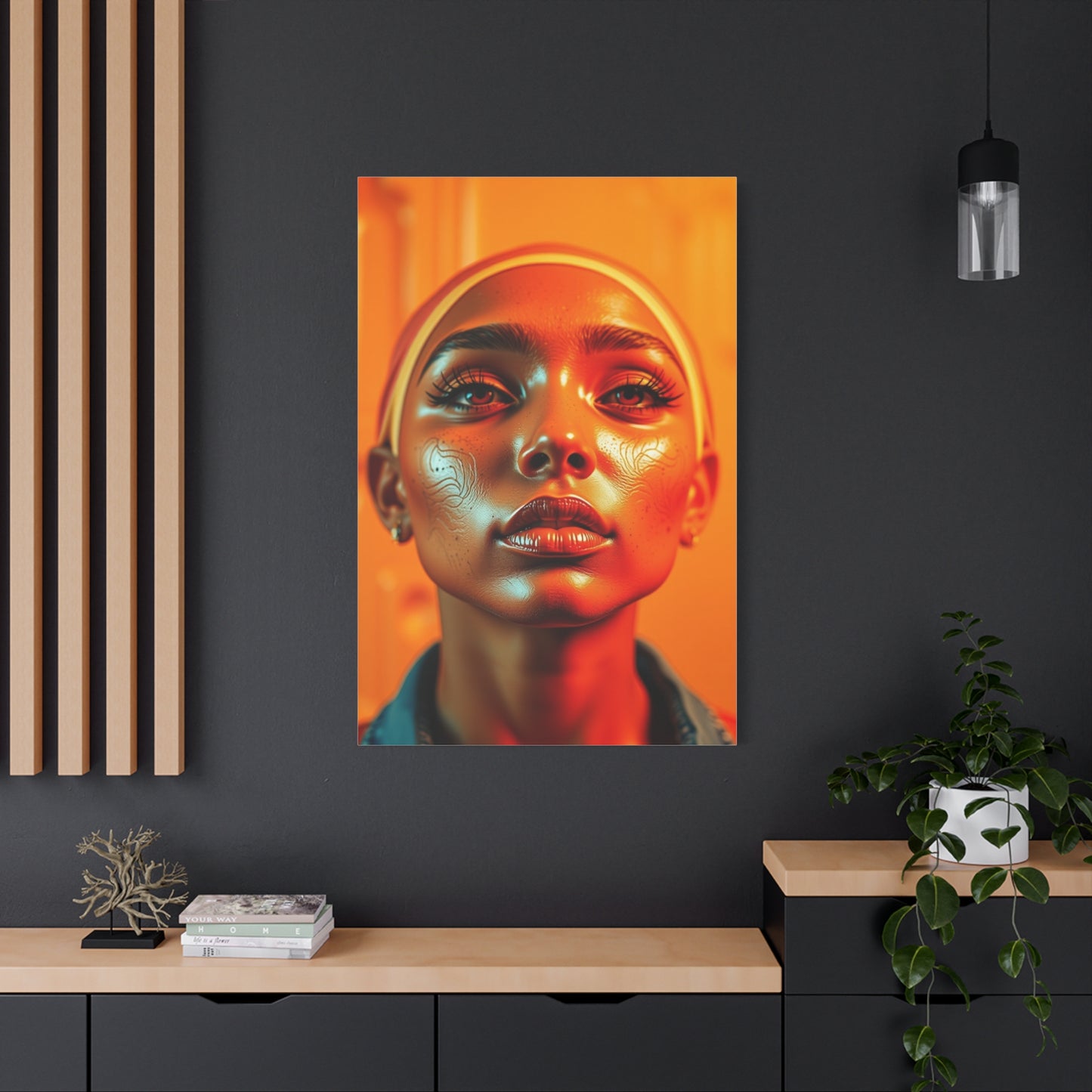 Pop of Orange Art Luxury Canvas Wall Art & Canvas Print