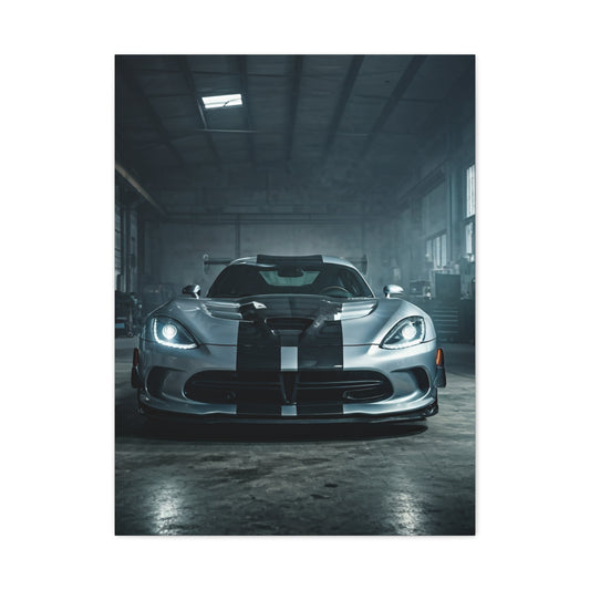 Dodge Viper Performance Build Garage Scene Wall Art & Canvas Prints