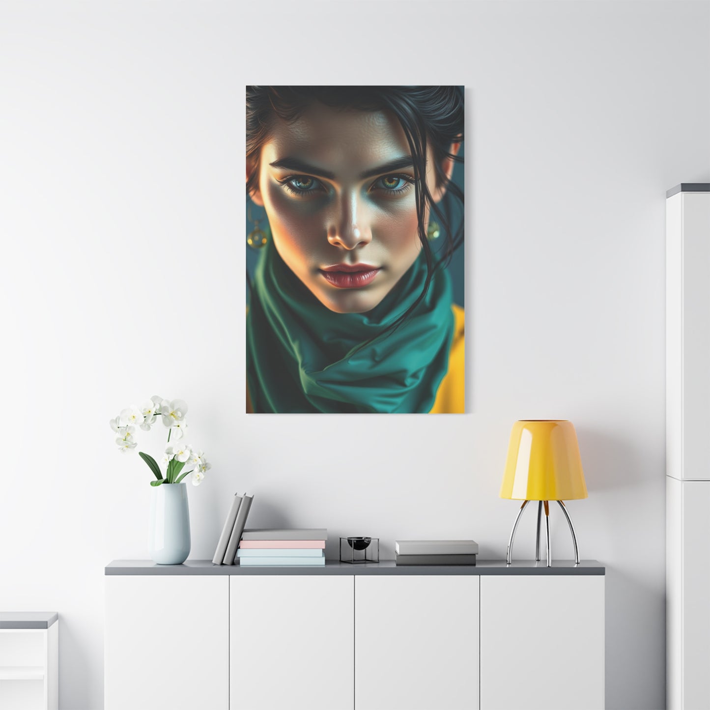 Vision Blue & Green Art Art Wall Art & Canvas Print