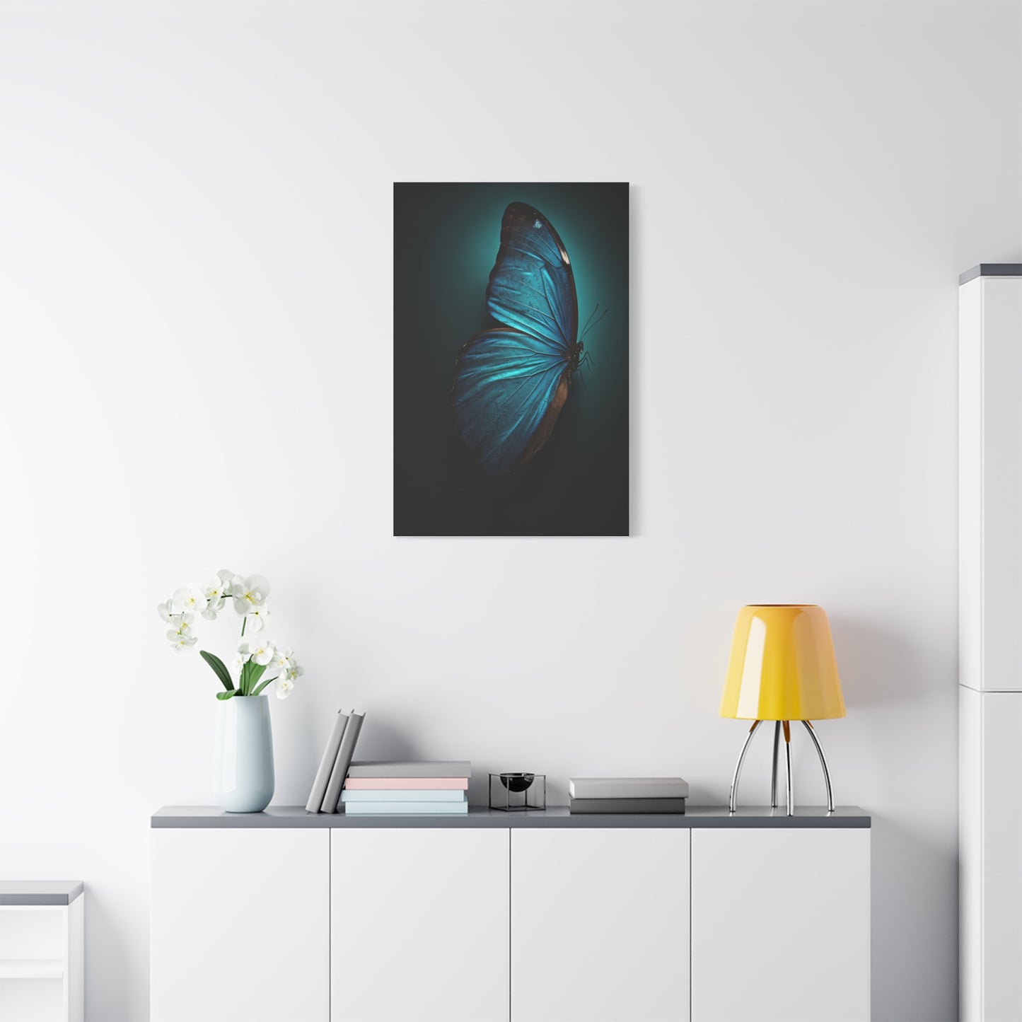 Blue Morpho Butterfly Side Profile Study Wall Art & Canvas Prints