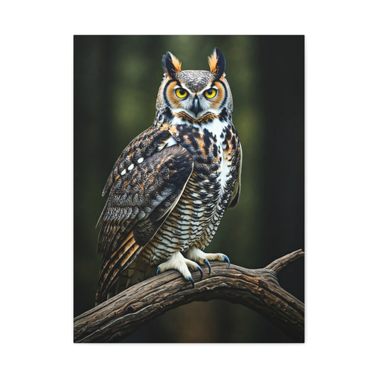 Majestic Owl Perch Wall Art & Canvas Prints