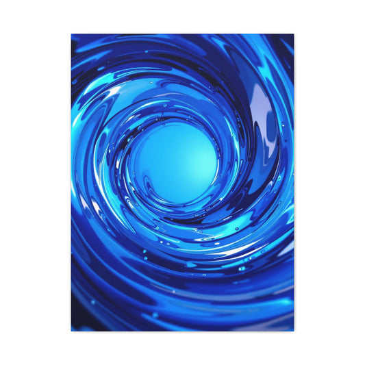 Luminous Blue Vortex Wall Art & Canvas Prints