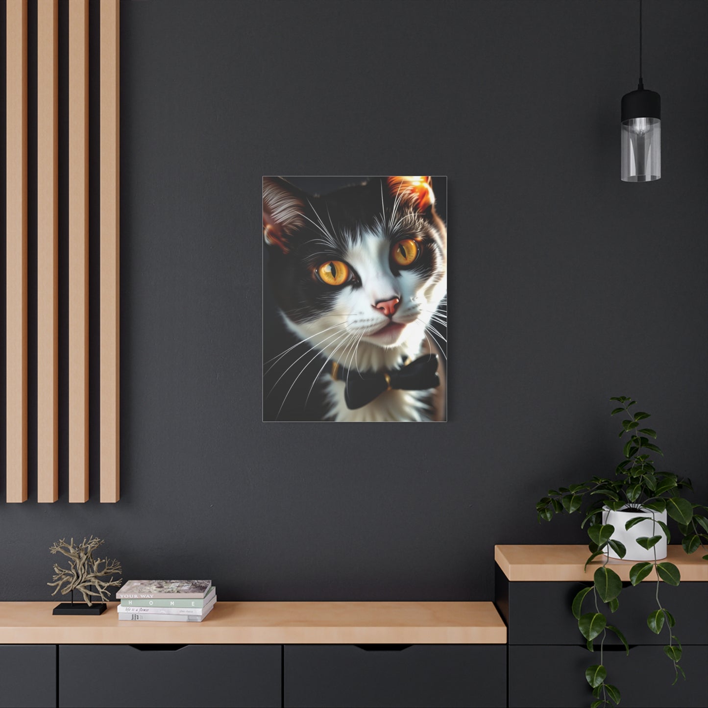 Tuxedo Cat Art Refined Canvas Wall Art & Canvas Print