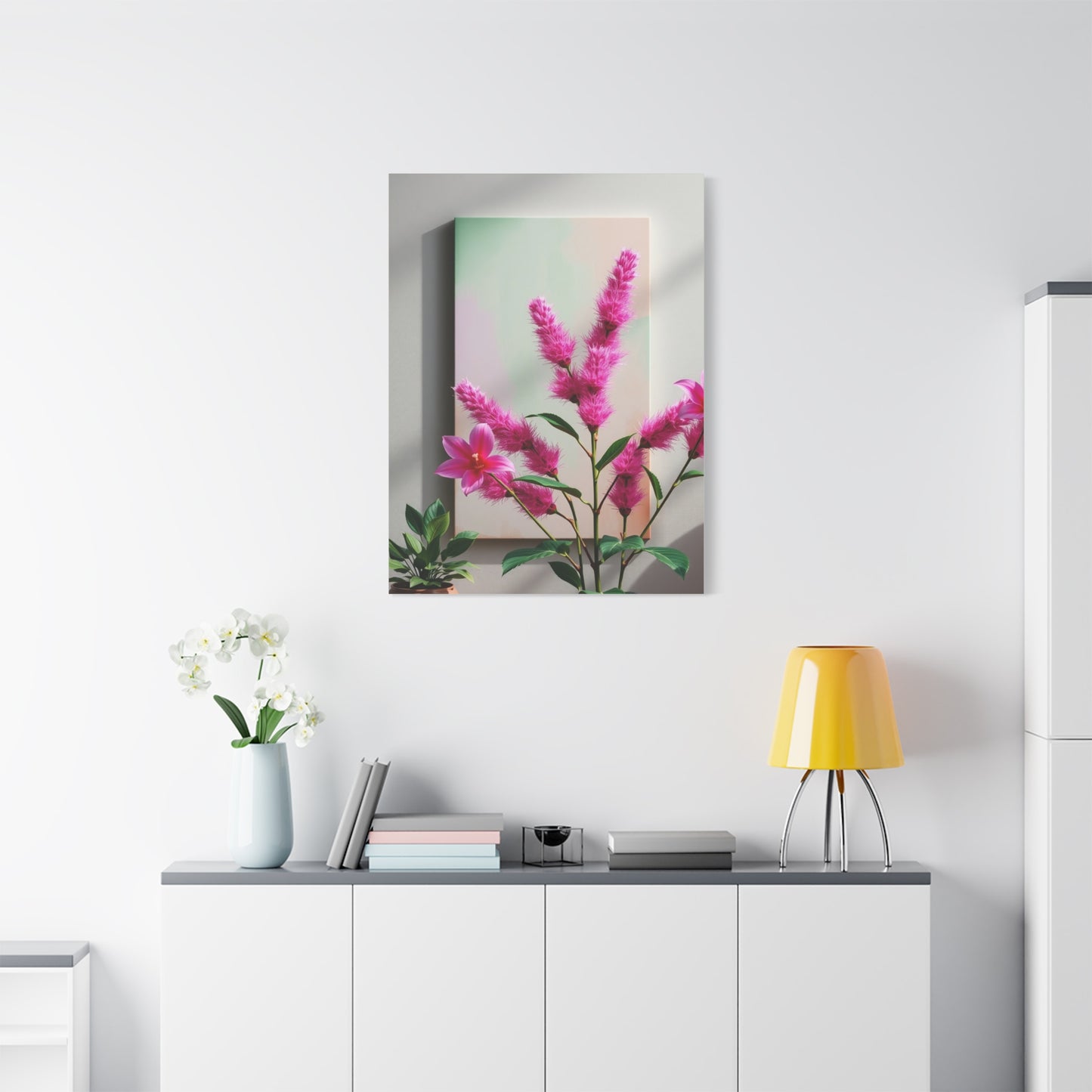 Supreme Green & Pink Canvas Art Collection Wall Art & Canvas Print