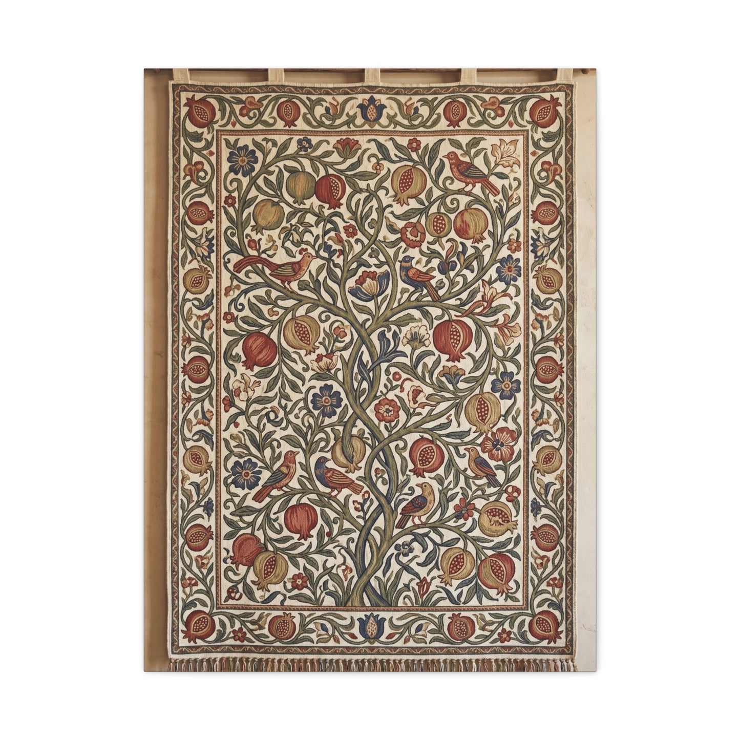 Medieval Floral Tree Tapestry Wall Art & Canvas Print