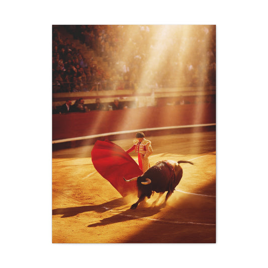 Golden Arena Matador Bullfight Wall Art & Canvas Print