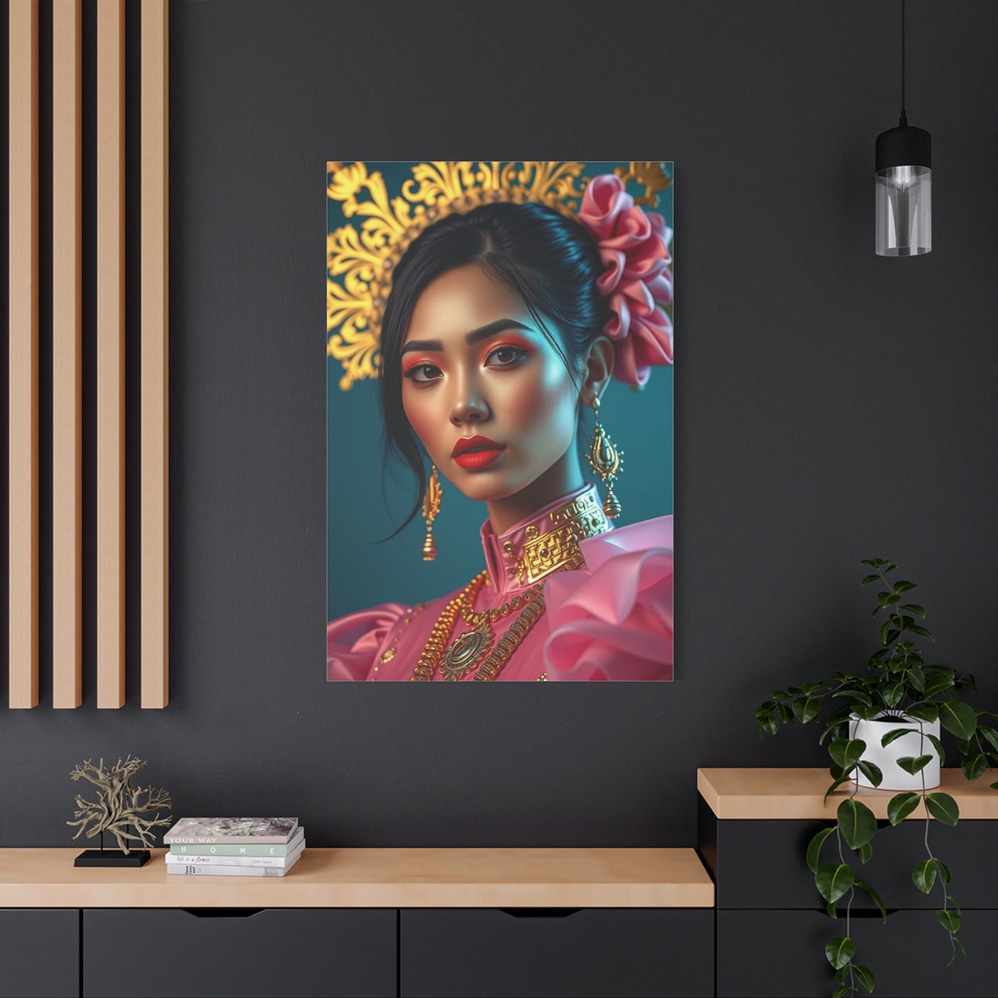 Masterpiece Gold & Pink Art Vision Wall Art & Canvas Print