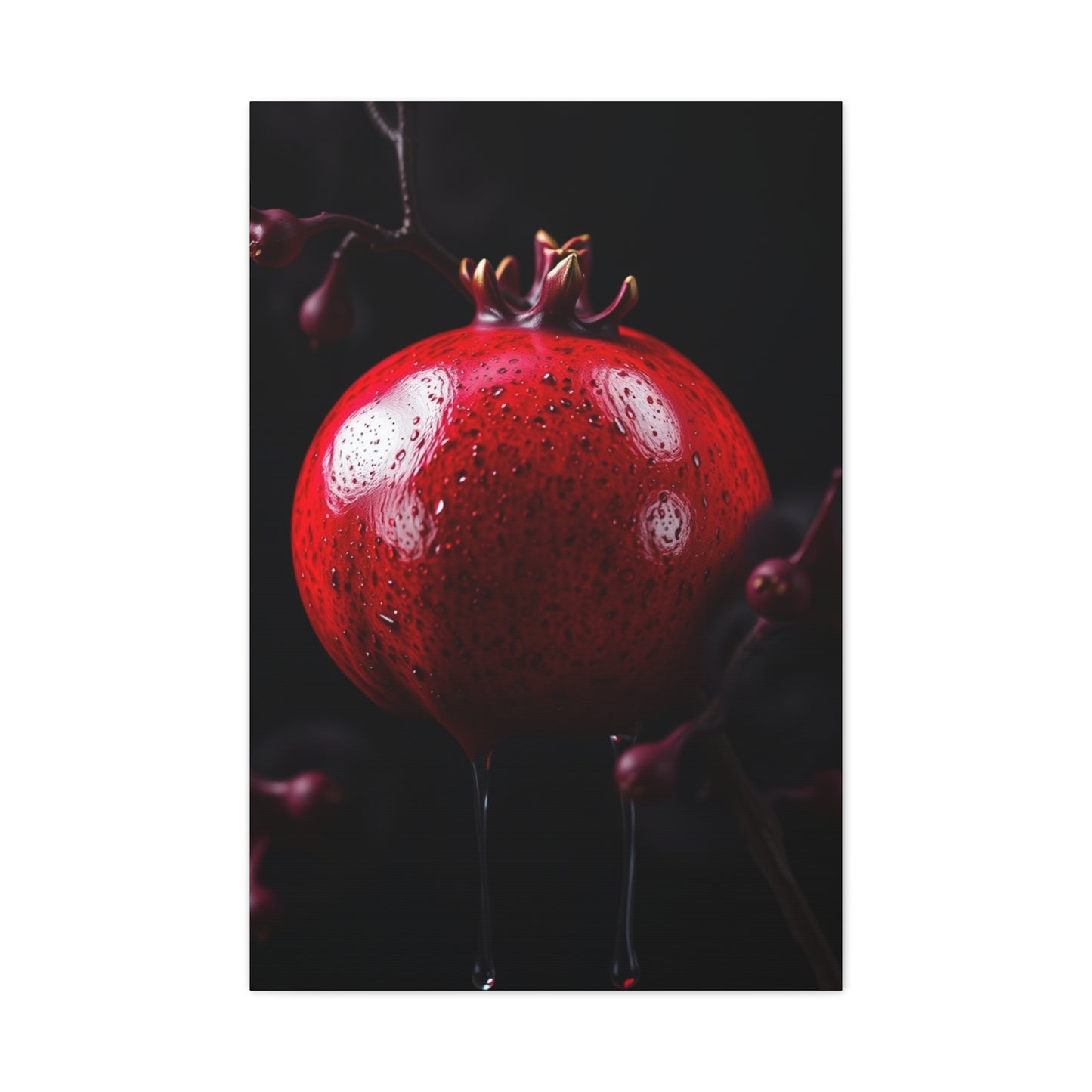 Pomegranate Noir Wall Art Luxury Canvas Wall Art & Canvas Print