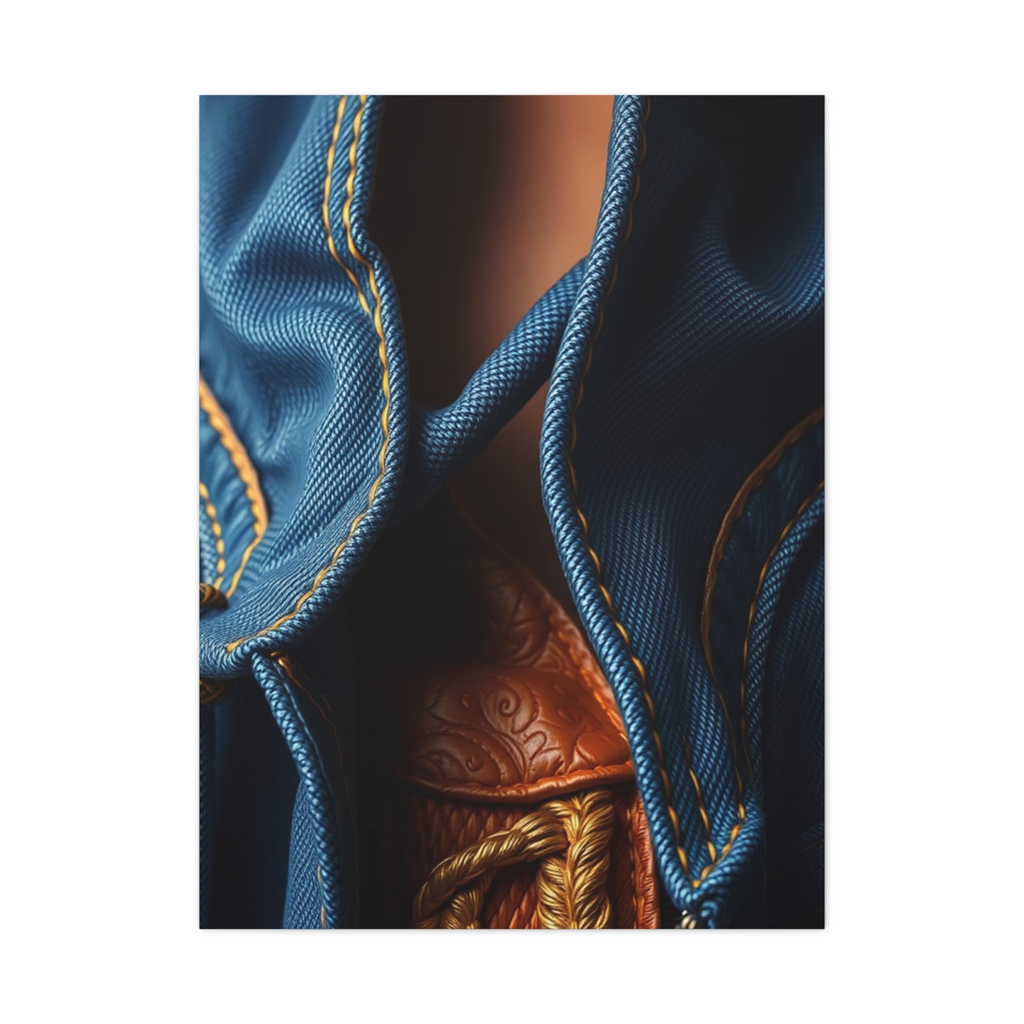 Supreme Denim and Leather Art Collection Wall Art & Canvas Print