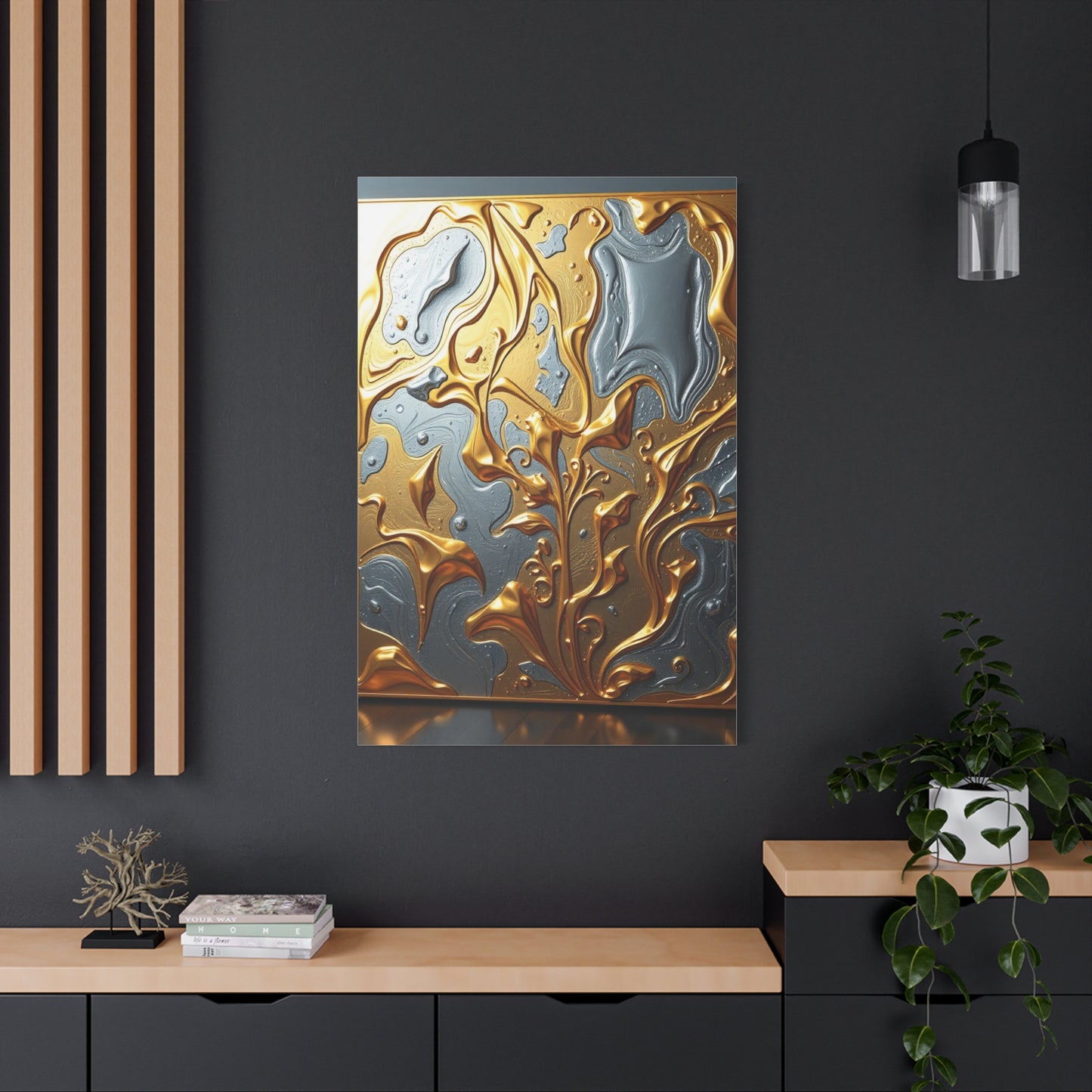 Elite Gold & Silver Canvas Art Vision Wall Art & Canvas Print