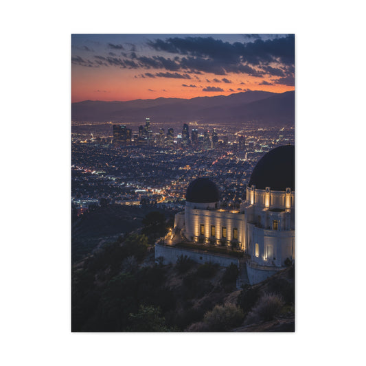 Los Angeles Skyline from Griffith Observatory Wall Art & Canvas Print