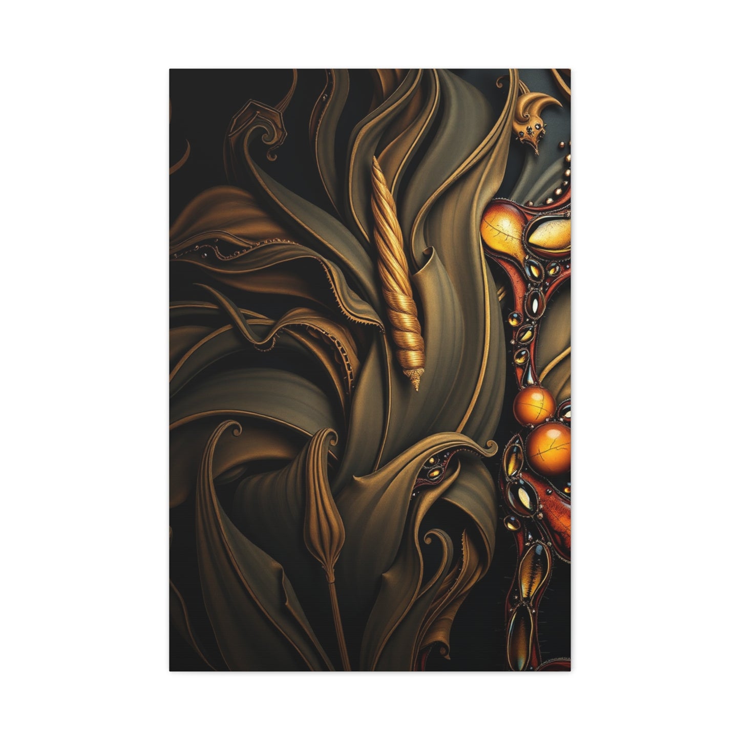 Vision Black & Beige Art Art Wall Art & Canvas Print