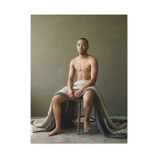 Contemporary Male Nude Portrait Wall Art & Canvas Print