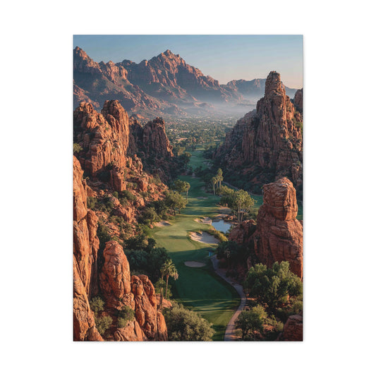 Desert Canyon Golf Course Aerial Wall Art & Canvas Print