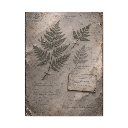 Antique Fern Herbarium Archive Wall Art & Canvas Print