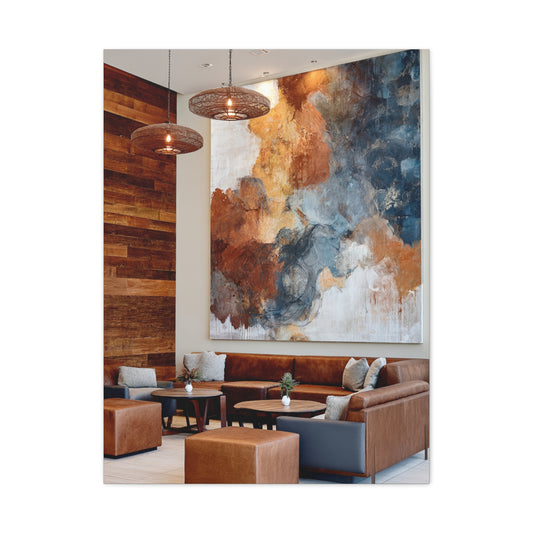 Luxury Earth Abstract Hotel Lobby Wall Art & Canvas Print