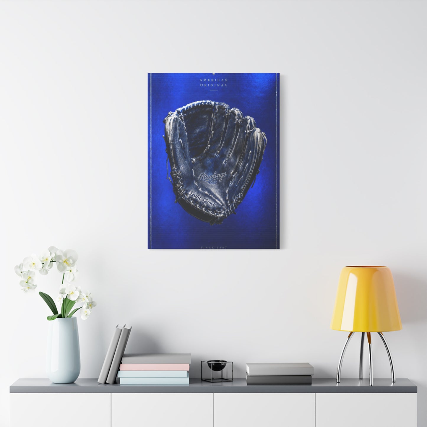 Cobalt Baseball Glove Collector Sports Wall Art & Canvas Print