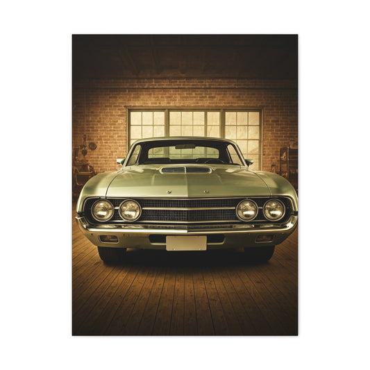 Ford Torino Cobra Vintage Barn Garage Wall Art & Canvas Prints