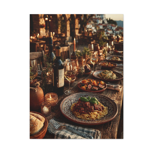 Italian Al Fresco Dinner Table Wall Art & Canvas Print