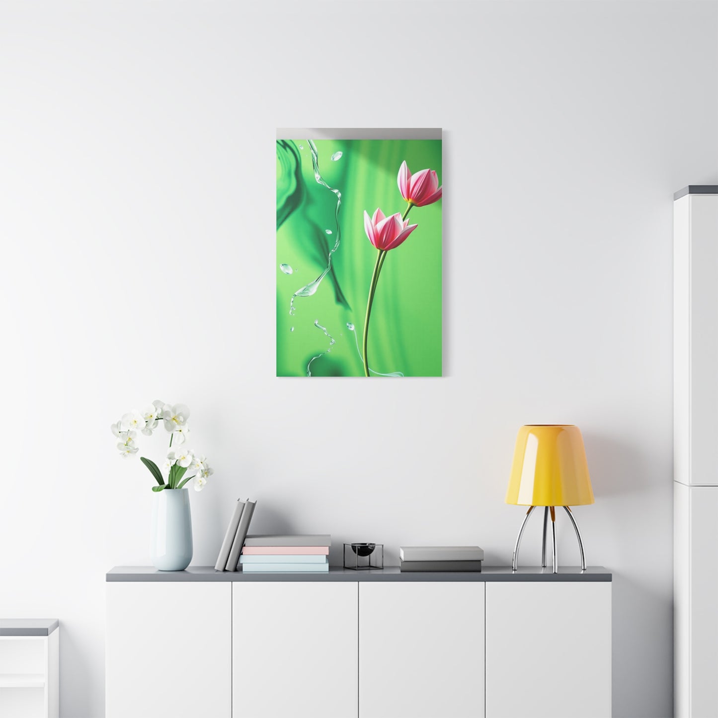 Supreme Green & Pink Canvas Art Collection Wall Art & Canvas Print